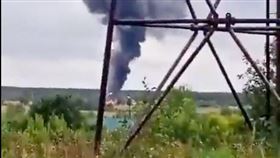 普里格津驚傳墜機身亡，目擊者流出97秒失事片。（圖／翻攝自推特）