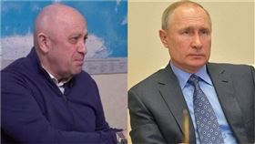 普里格津、普丁（圖／翻攝自WAGNER GROUP telegram、普丁推特）