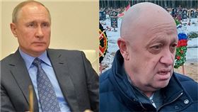 普丁,普里格津（組圖／翻攝自普丁推特、美聯社／達志影像）