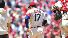 ▲大谷翔平尺側副韌帶撕裂，本季投球停機。（圖／美聯社／達志影像）