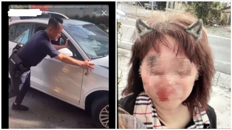 21歲奧迪女撞人忙發限動　他：大姐全身血