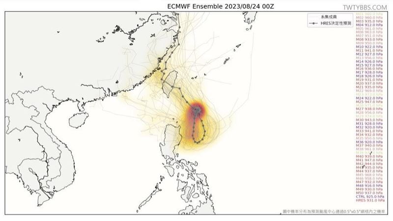 蘇拉最新預測路徑曝　專家：登陸佔多數