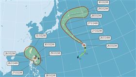 蘇拉最新路徑。（圖／中央氣象局）