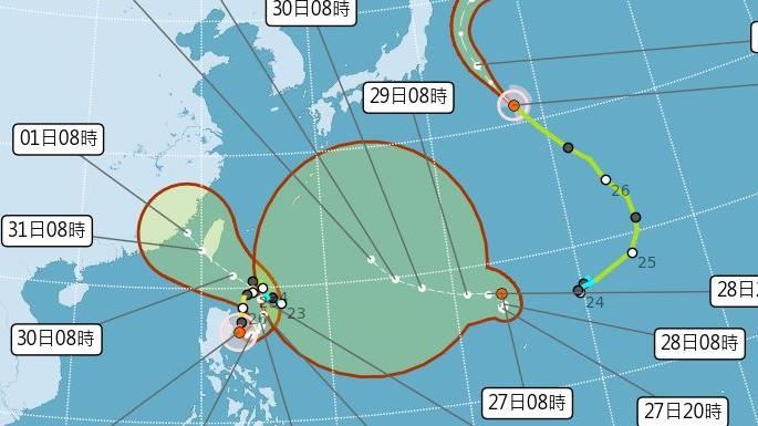 熱鬧！東亞恐3颱共舞   準海葵扯腿蘇拉？