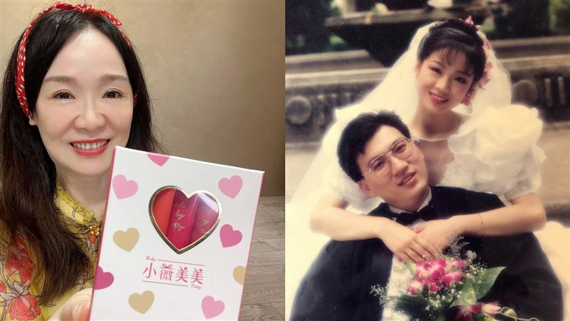 徐薇曝33年前婚紗照　背後摟尪畫面超甜