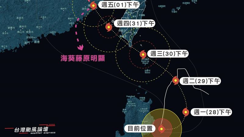 被準海葵拉住！蘇拉恐慢行台灣上空2天