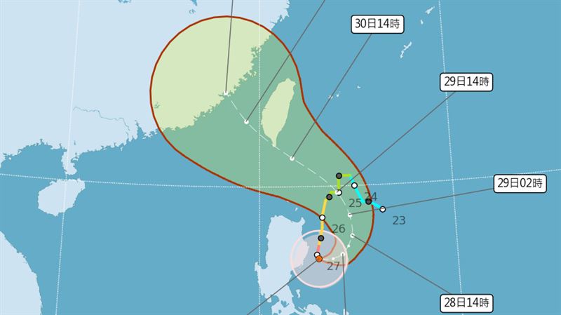 「颱風假」機率上升？1圖看蘇拉影響時程
