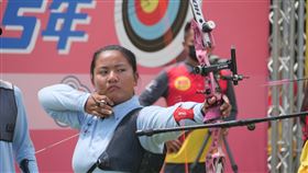 新濠建設布農女將田文慈。（圖／射箭協會提供）