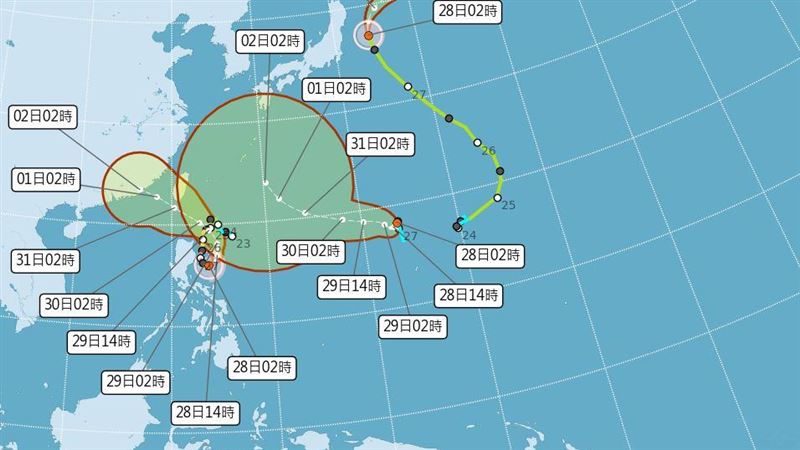 蘇拉向台灣逼近中　暴風圈影響最大時間曝