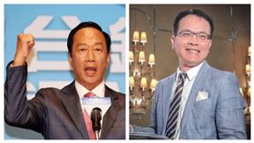 郭台銘（左）與鄭弘儀。（圖／記者邱榮吉攝、翻攝自臉書）