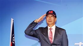 郭台銘舉行主流民意大聯盟記者會，正式對外宣布「我將以總統參選人身分投入2024總統大選。（圖/記者邱榮吉攝影）