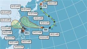 。（圖／氣象局、Tripical Tidbits）