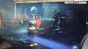台北市豐原汽車保修廠發生大火。（圖／翻攝畫面）