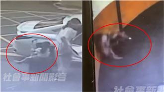 母沒注意斜坡！2童滑落車道重摔　畫面曝