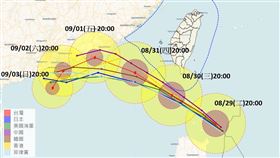 彭啟明表示，31日暴風圈將通過台東、屏東。（圖／翻攝自氣象達人彭啟明）
