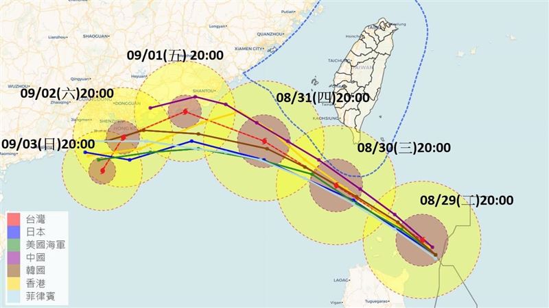蘇拉暴風圈將通過2地區　這時間解除陸警