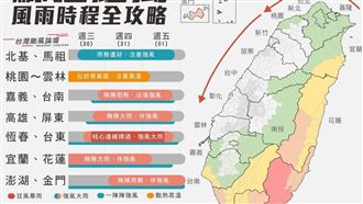 蘇拉南北超極端　全台風雨時程攻略來了