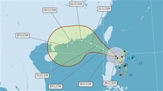 蘇拉深夜轉強颱！暴風圈進入巴士海峽