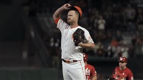 ▲巨人先發投手柯布（Alex Cobb）僅差1個出局數投出「無安打比賽」。（圖／美聯社／達志影像）