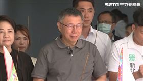 ▲柯文哲中元普渡祈福並接受媒體聯訪（圖／記者許皓婷攝影）