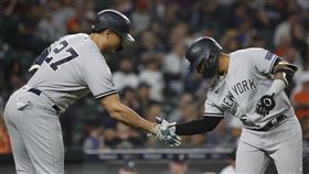 ▲托瑞斯（Gleyber Torres）、史坦頓（Giancarlo Stanton）背靠背開轟。（圖／路透社／達志影像）