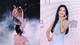 Ella露面回應目睹孟美岐墜落舞台。（圖／翻攝自微博）