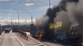 砂石車,火燒車,台66,(圖／翻攝畫面)
