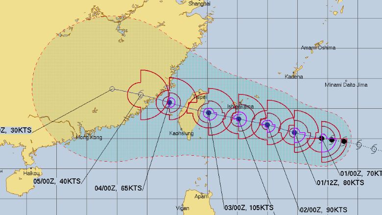 中颱海葵估登陸宜花　這3天風雨最劇