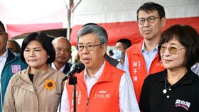 陳建仁視察縣道145甲線崙子大橋改建拓寬工程、雲林縣長張麗善（圖／行政院提供）