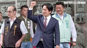 ▲賴清德偕何博文林口竹林山觀音寺參香