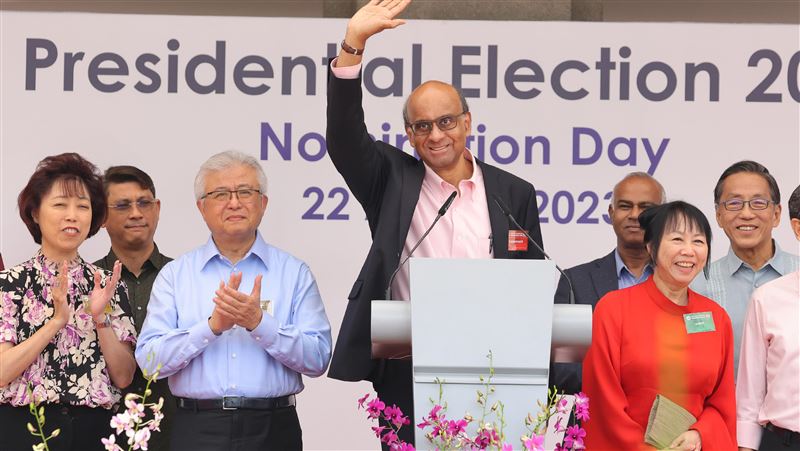 新加坡總統選舉結果出爐　尚達曼14日就職