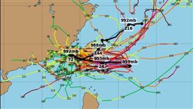 海葵颱風各國模擬路徑圖。（圖／翻攝自Tropical Tidbits）