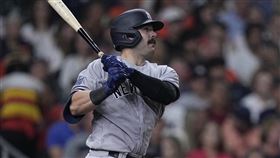 ▲洋基新秀捕手威爾斯（Austin Wells）生涯首打點是追平高飛犧牲打。（圖／美聯社／達志影像）