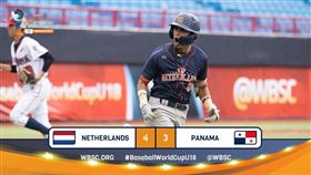 荷蘭隊攻守俱佳，以1分之差氣走巴拿馬，收下2連勝。（圖／翻攝自WBSC推特）