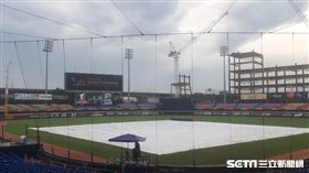 ▲U18台中A組3日在雨中打完3場賽事，4日因台中市停班課，賽事暫停舉行。（圖／記者俞聖律攝影）