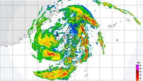氣象局說，今天（4）日海葵颱風進入台灣海峽，東半部地區降雨持續，中南部地區的風雨持續偏強，北部地區有間歇性雨勢。（圖／翻攝自氣象局）