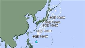 鴛鴦颱風（圖／翻攝自日本氣象廳）