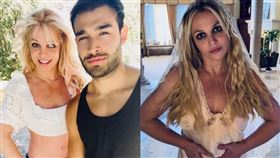 小甜甜布蘭妮（Britney Spears）和山姆阿沙里。（圖／翻攝自小甜甜布蘭妮IG）