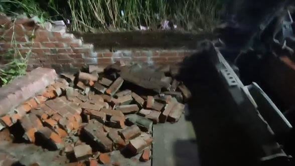 嘉義5.5地震釀災！民雄圍牆倒塌畫面曝光