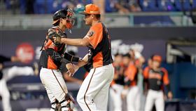 統一獅隊陳韻文登板送出再見3上3下。（圖／統一獅提供）