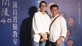 游安順（右）和導演王耿瑜出席《蘭陵40—演員實驗教室》首映會。（圖／牽猴子提供）