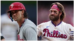 ▲哈波（Bryce Harper）剃掉留了多年的落腮鬍，變回白面書生造型。（圖／美聯社／達志影像）