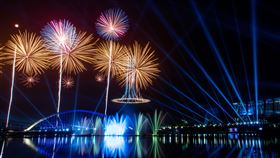 國慶煙火(嘉義縣政府提供)