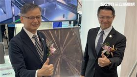 群創總經理楊柱祥、群創董事長洪進揚。（圖／記者王翊綺攝影）