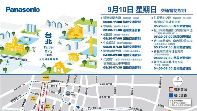 台北城市路跑賽週日登場　交管措施看這裡