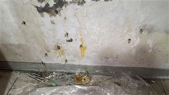 扯！大直受災戶屋況曝　客廳地下室裂兩半