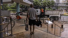 香港暴雨全城癱瘓 （圖／美聯社／達志影像）
