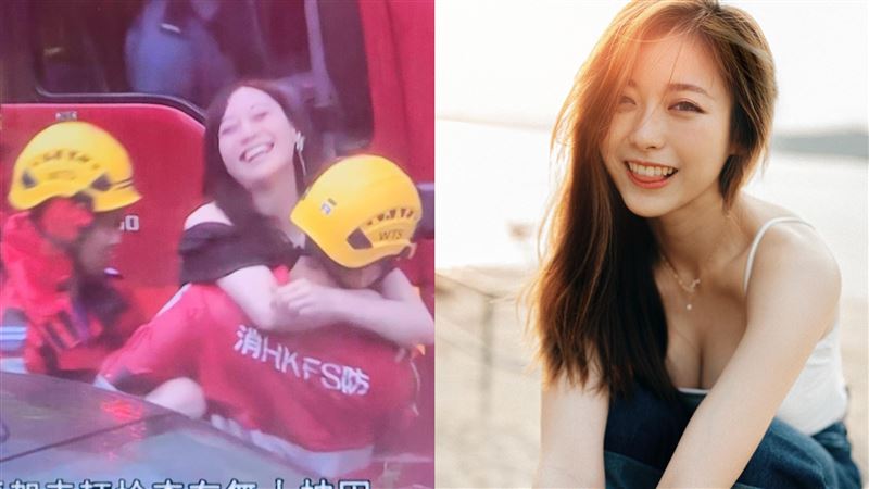 美女淹水開腿緊抱消防爽翻！IG被神曝真相