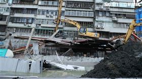 大直民宅倒塌工地填平工程現場（圖／記者邱榮吉攝）