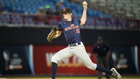 ▲荷蘭隊先發投手Gijs Van Den Brink身材相當高大。（圖／中華棒協提供）